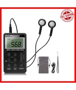 Compact Portable AM/FM Radio with Digital Tuning &amp; Rechargeable Battery ... - $671.56 MXN