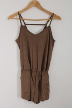 NWT Free People Movement M Brown Mesh One-Piece Tank Shorts Romper - £25.60 GBP