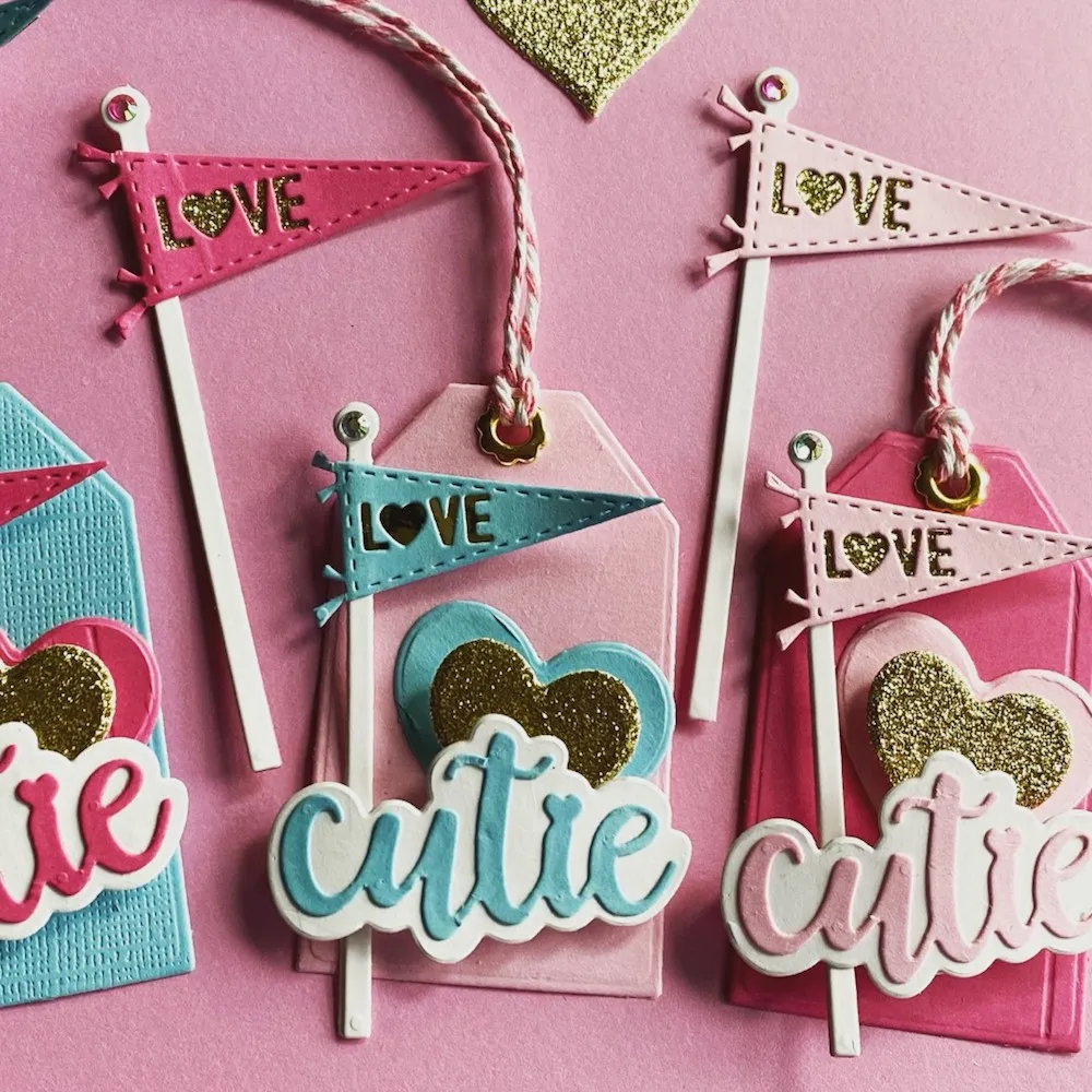 Flag Love String Tassels Metal Cutting Dies Scrapbooking Decorative Card... - $20.39