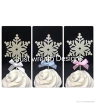 Snowflake cupcake toppers, snowflake party, snowflake topper, christmas ... - $7.92