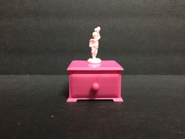 12&quot; Doll House Small End Table with Drawer w/Spinning on Top Replacement Pink - £3.26 GBP