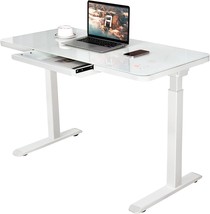 Aimezo Standing Desk With Tempered Glass Top 45 X 23 Inches Modern Height - £318.37 GBP