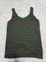 Vintage Jantzen Women’s Tank Top M Green Purple/Pink Striped 70s 80s USA  - $9.50