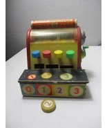 Vintage 1963 Fisher-Price wood Cash Register working - $524.50 MXN
