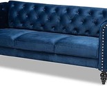 Baxton Studio Sofas, Navy Blue/Black - $1,015.99