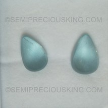 Natural Aquamarine Pear Cabochon 15x10mm Carolina Blue Color SI2 Clarity Loose G - £905.01 GBP