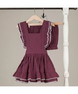 Well Dressed Wolf Girls Burgundy Polka Dot Ruffle Dress With Lace Trim S... - €62,90 EUR