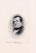 Vintage 8 x 5.5&quot; Print Brown&#39;s Famous Pictures - Washington Irving - No. 30 - $4.00