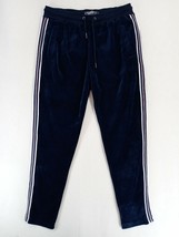 Eighty One Size L Company Men&#39;s Velour Jogging Athletic Blue Striped Pants - £8.16 GBP