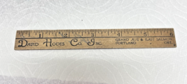 OLD David Hodes Co Auto Truck Wreckers Portland Oregon 6 inch Wood Ruler... - $18.32