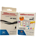 Lot of 2 pcs - HP 88XL Black (1), HP 88XL Color (Cyan Magenta Yellow) pa... - $20.50