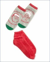 Nwt HUE 2-pack Medio Calcetín Caja Regalo Calcetines Santa Navidad Vacac... - $3.99