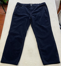 Buffalo David Bitton Corduroy Pants Womens 16 Short Navy Blue Supreme Skinny Mid - $16.82