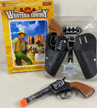 COWBOY PISTOL PLAY SET:  WILD WEST HIGH STYLE 2- PISTOLS/BULLETS/BADGE  ... - £4.71 GBP