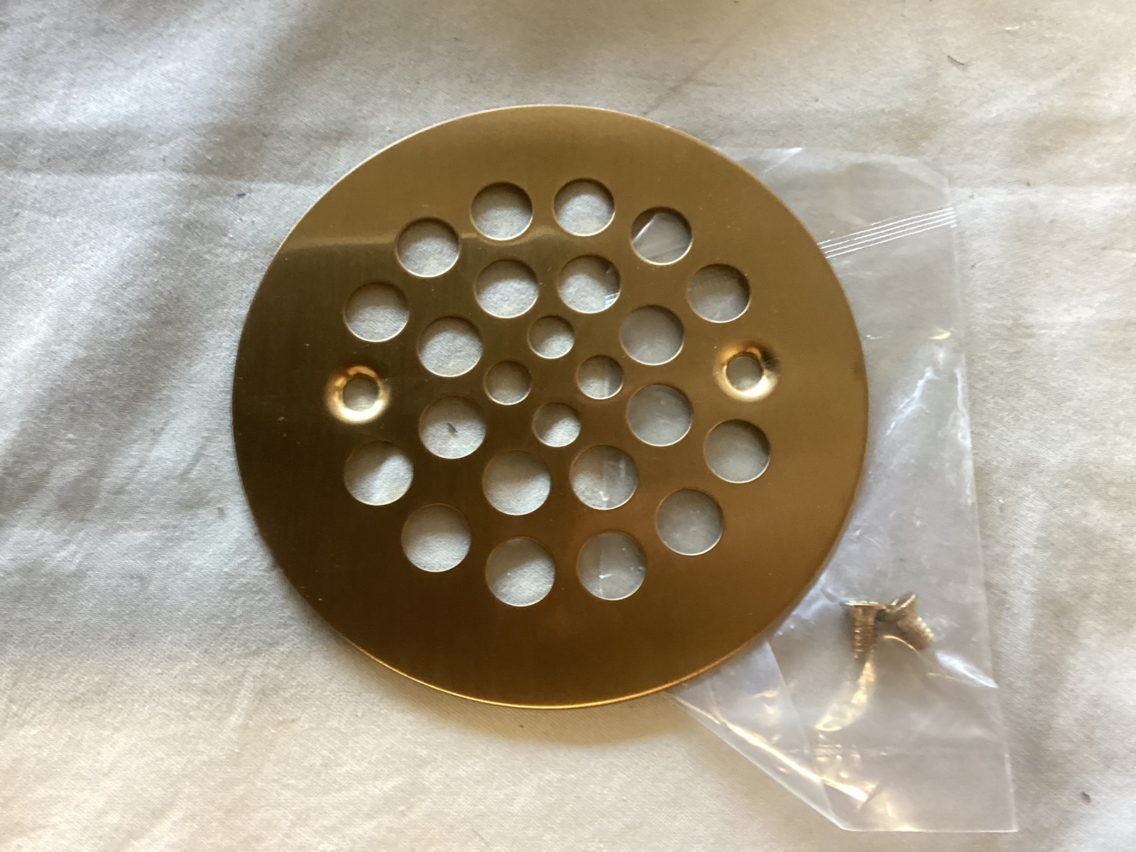 Signature Hardware 480530 Round Shower Drain Strainer - Brushed Gold - $19.90