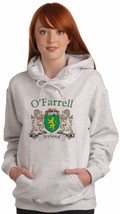 O&#39;Farrell Irish Coat of Arms Ash Hooded Sweat shirt - £28.80 GBP