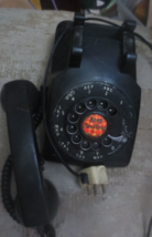 Vintage 1958 Western Electric Bell System Black Rotary Desk Telephone 500 C/D - £25.72 GBP
