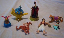 Vintage Walt Disney Aladdin Toy Figure Lot Iago Jafar Abu Raja Genie Windup - £14.47 GBP