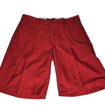 Tattoo Golf Shorts Mens 32 Red Flat Front Pockets Skull Casual Performance - $24.74