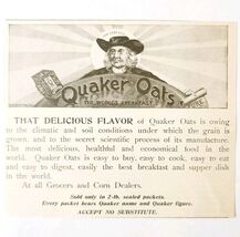 Quaker Oats Delicious Flavor 1897 Advertisement Victorian Hot Cereal ADB... - $19.99