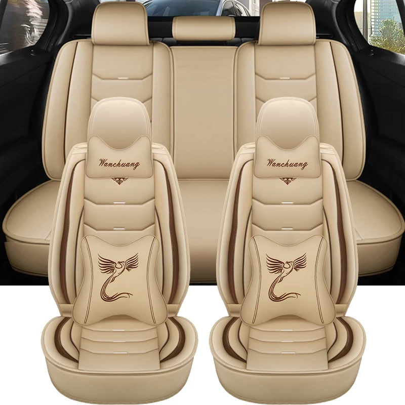 Universal Leather Car Seat Cover For id4 Honda Accord Skoda Octavia 2 go... - $132.39+