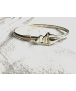 Sterling Bangle Sailboat Design Front Opens 4mm Wide Back 7 1/2” Circumf... - €42,35 EUR