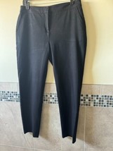 REISS Black Cotton Lycra Blend Tapered Leg Trousers SZ 8  - $58.41