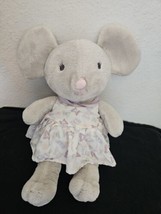 Lambs &amp; Ivy Signature French Lavender Gray Mouse Butterfly Dress Plush 13” - £23.18 GBP