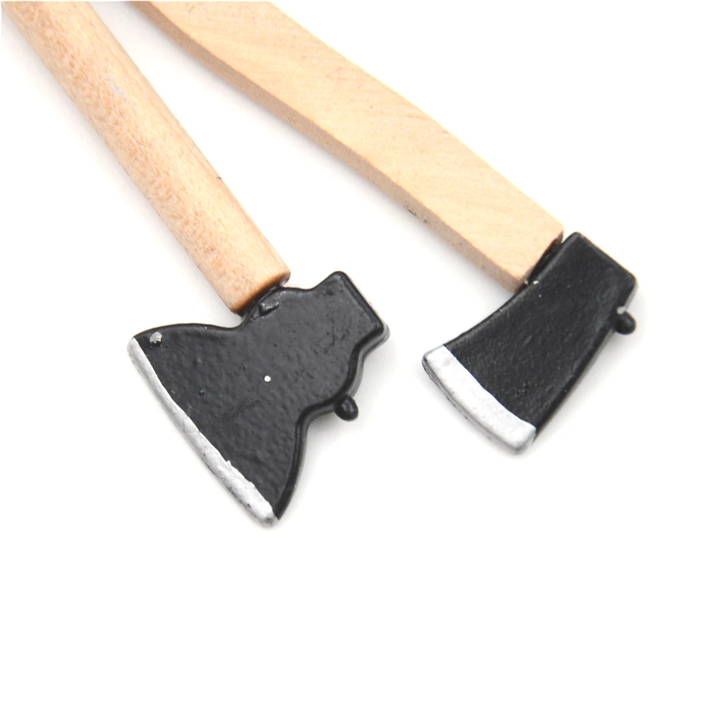 3Pcs/lot Dollhouse Miniature 1:12 Toy 3 Pieces Of Tools Axe Hammer Wholesale - £7.91 GBP