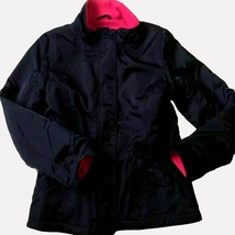 GapKids Dark Blue Soft Nylon Blend Kids Girls Jacket Lined Zipper Snaps Size XL - £22.36 GBP