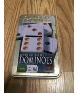 Cardinal Double Six Color Dot Dominoes In Color Collectors Tin, 28 Dominoes - $19.02 CAD