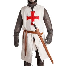 Halloween Costume Cosplay Medieval Templar Knight Tunic Surcoat Renaissance Larp - £58.44 GBP+