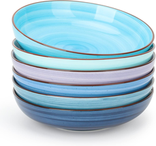 Ceramic Pasta Bowls - Large Salad Bowls Porcelain Serving Bowl Set 26 Ounce - 8 - £34.60 GBP