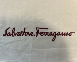 Authentic Salvatore Ferragamo Storage Drawstring Dust Bag Cover Ivory 29” X  20” - £18.66 GBP
