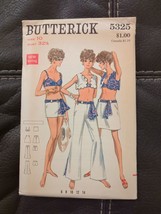 Vtg 60s Butterick 5325 Pattern Misses Boho Skirt Vest Bra Shorts Pants UC Sz 10 - £22.44 GBP