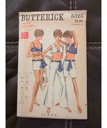 Vtg 60s Butterick 5325 Pattern Misses Boho Skirt Vest Bra Shorts Pants U... - £22.50 GBP