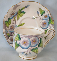 Royal Albert Flower of the Month Hampton Shaped Cup &amp; Saucer #9 Morning ... - $24.74
