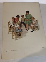 1962 Vintage Church Lithograph Saying Thank You At Church 12 1/2” Tall - £6.27 GBP