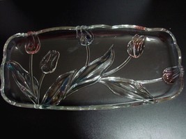 Mikasa Crystal Tulip Platter Canape Tray Tivoli Pattern from Germany - £23.58 GBP