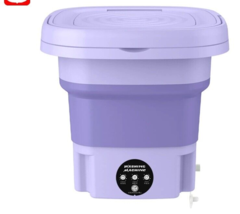 Portable Washing Machine Mini Washer Foldable Washer and Spin Dryer Small Travel - £19.32 GBP