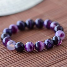 purple Color stretch bracelet AAA Rhodochrosite natural stone jewelry be... - $17.79