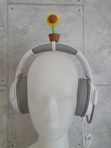 SunFlower with pot for Headphones / Headset for streaming anime cosplay - £9.74 GBP