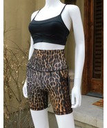 Yogalicious LUX Animal Printed Elastic Free Super High Waist 7&quot; Shorts, ... - £19.49 GBP