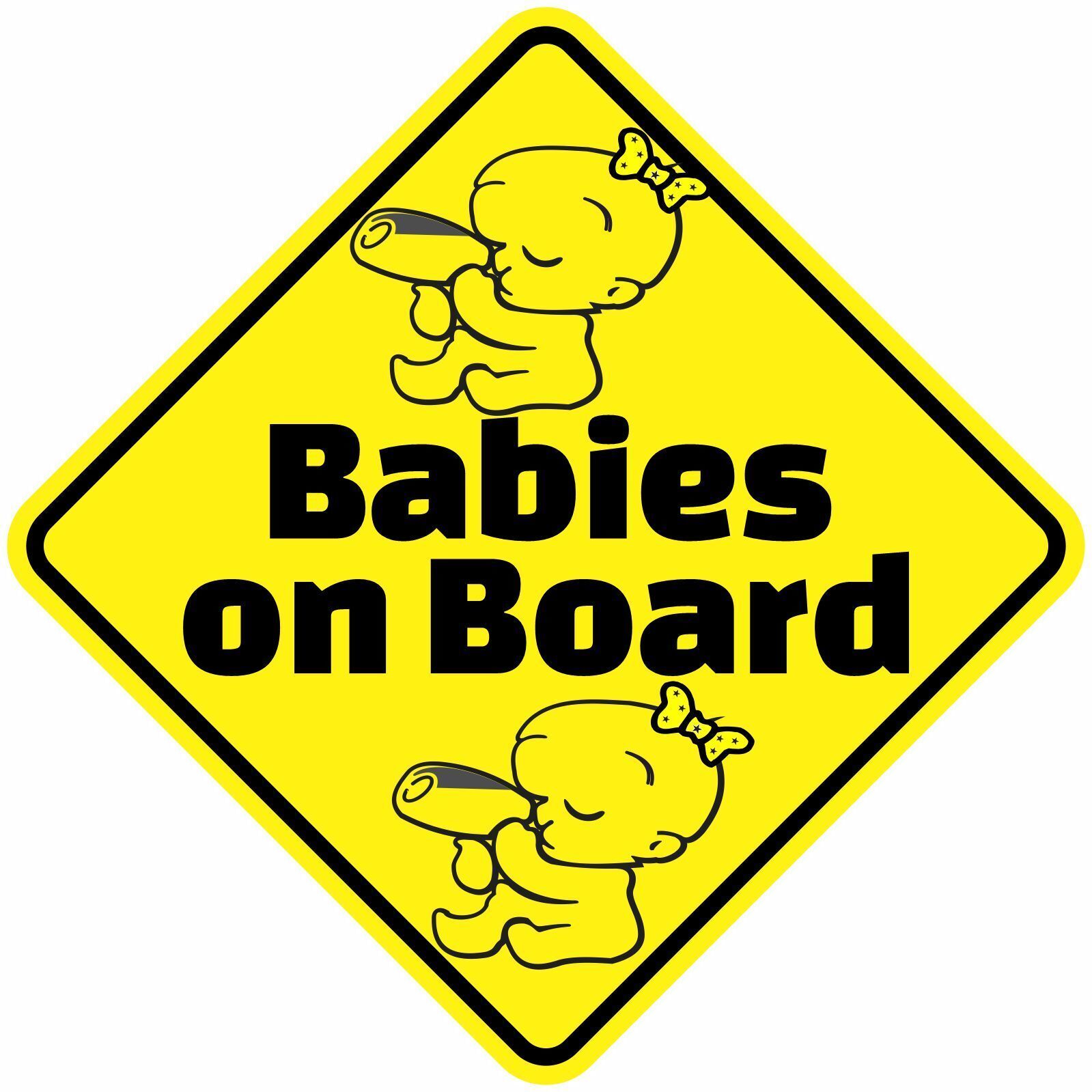 BABY ON BOARD GIRL GIRLS BABIES PREGNANT ASSORTED DECAL STICKER BUY 2 GE... - $2.95