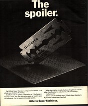 Vintage 1967 Print Ad 13.5”x10.5” Gillette Super Stainless Razor Blades b2 - £20.76 GBP