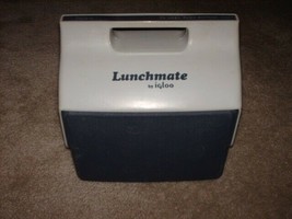 Vintage Lunchmate By IGLOO Gray &amp; Blue Cooler Made in USA 1984 - £26.85 GBP