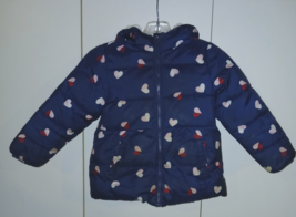 WONDER NATION GIRL'S HOODED PUFFY QUILTED JACKET-5T-BARELY WORN - $18.99