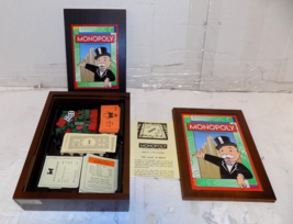 Monopoly Vintage Game Collection Edition Wooden Bookshelf Box Family Boa... - $493.74 MXN