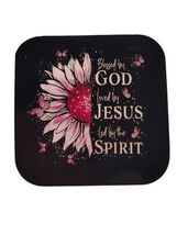  Glossy Christian Refrigerator Magnet – “Blessed by God&quot; Pink Sunflower  - $6.62 CAD