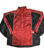 Champion Men&#39;s Windbreaker Rain Jacket Size XL Water Repellent Black Red - $35.02 CAD